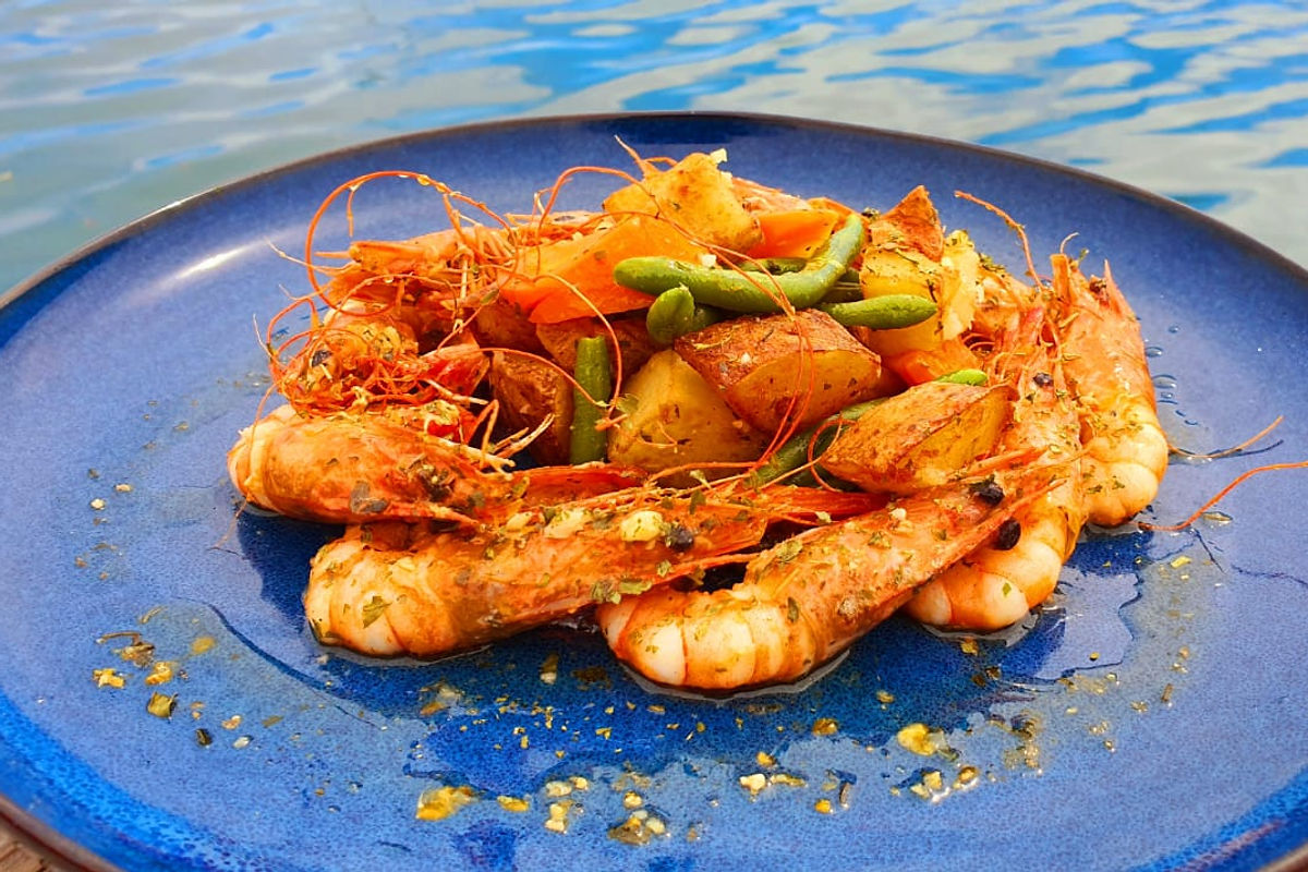 Plat de crevettes du restaurant BBYC